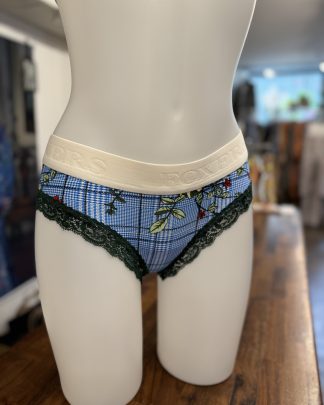 Ivory Logoband over Alpine Blue