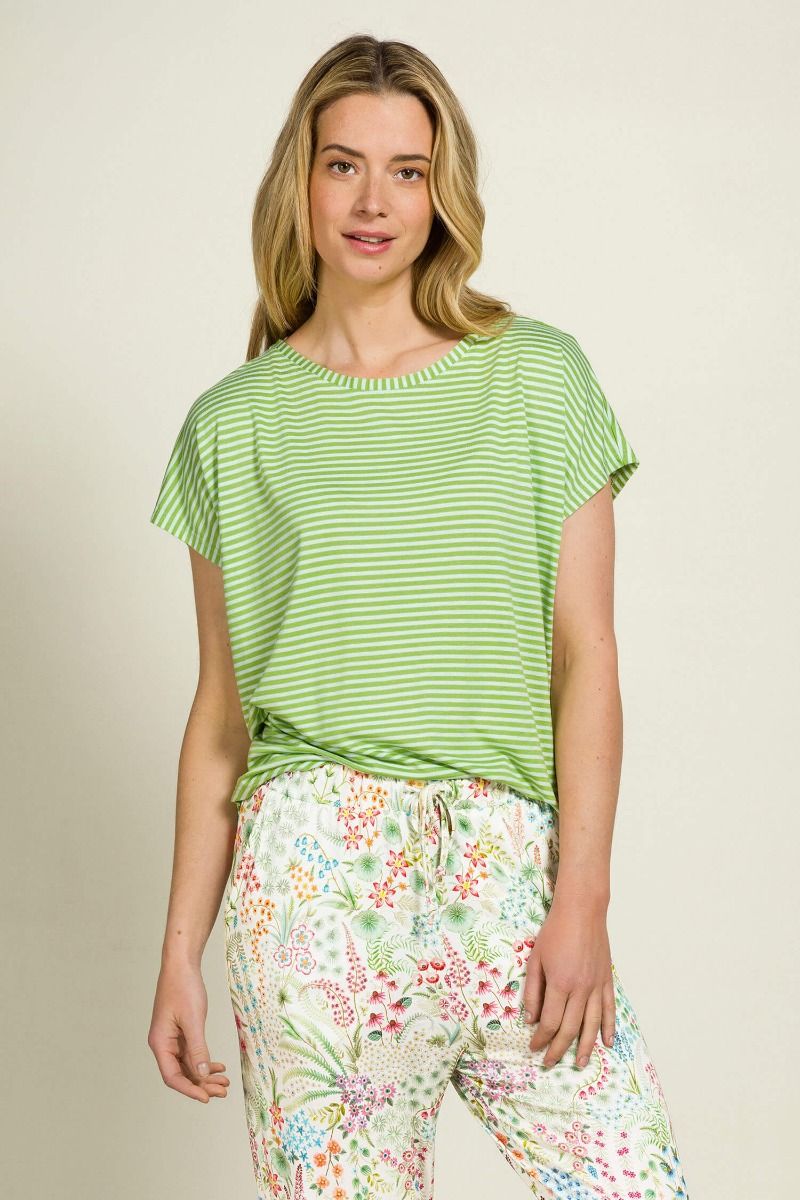 Tatum Short Sleeve Top Little Sumo Stripe Green – Bild 2