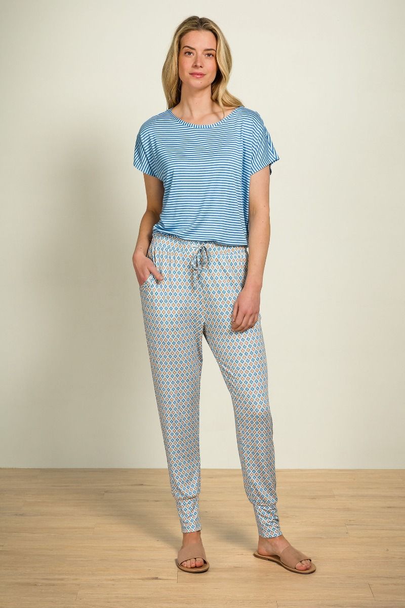 Tatum Short Sleeve Top Little Sumo Stripe Blue – Bild 2