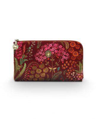 Cloe Cosmetic Zipper Pouch Querida red