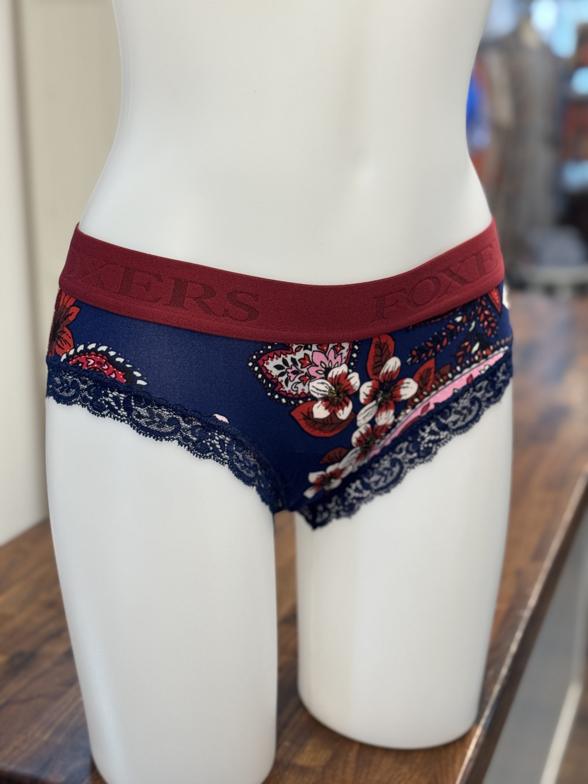 Cranberry Logoband over Midnight Floral