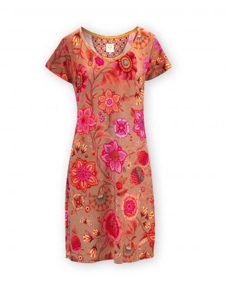 Djoy Short Sleeve Nightdress Viva las Flores Pink
