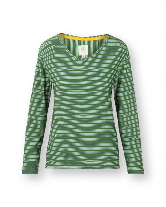 Trice Long Sleeve Top Kente Stripe Green
