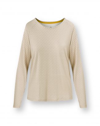 Tina Long Sleeve Top Thousand Leaves Sand