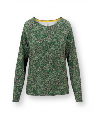 Tina Long Sleeve Top Daisy Dreams Green