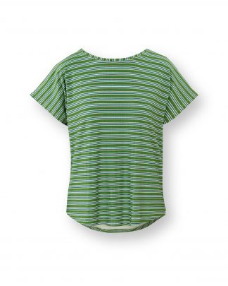 Tatum Short Sleeve Top Kente Stripe Green