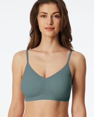 Bustier mit Pads dünne Träger mineral