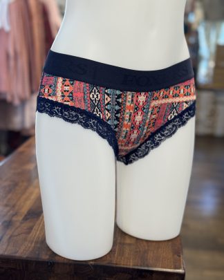 Navy Logoband over Aztec Holiday