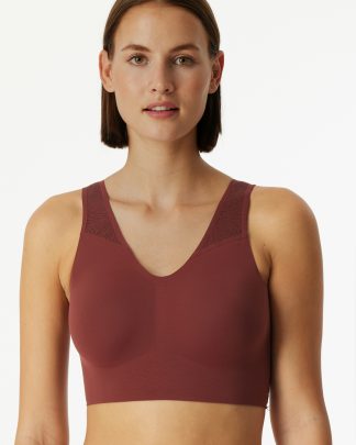 Bustier_Spitze mit Pads burgund