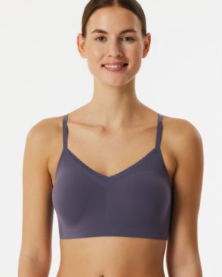 Bustier_Spitze mit Pads dünne Träger indigo