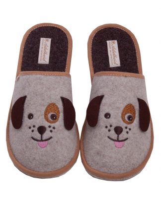 Filzpantoffeln Treuer Freund haselnuss