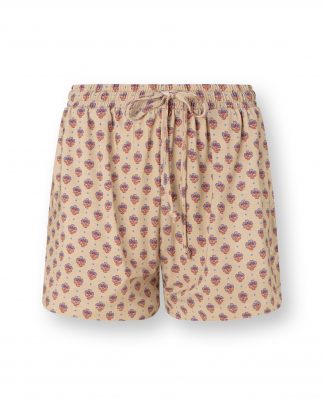 Bob Short Trousers Jaipur Flower Khaki Blue
