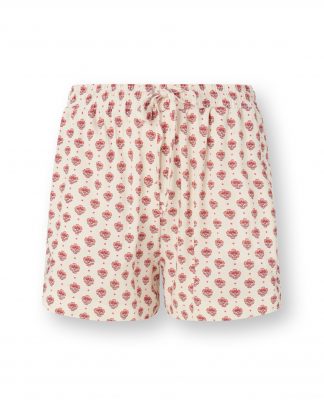 Bob Short Trousers Jaipur Flower White Pink