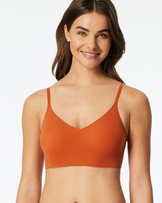 Bustier mit Pads dünne Träger terracotta