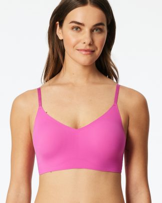 Bustier mit Pads dünne Träger Fuchsia
