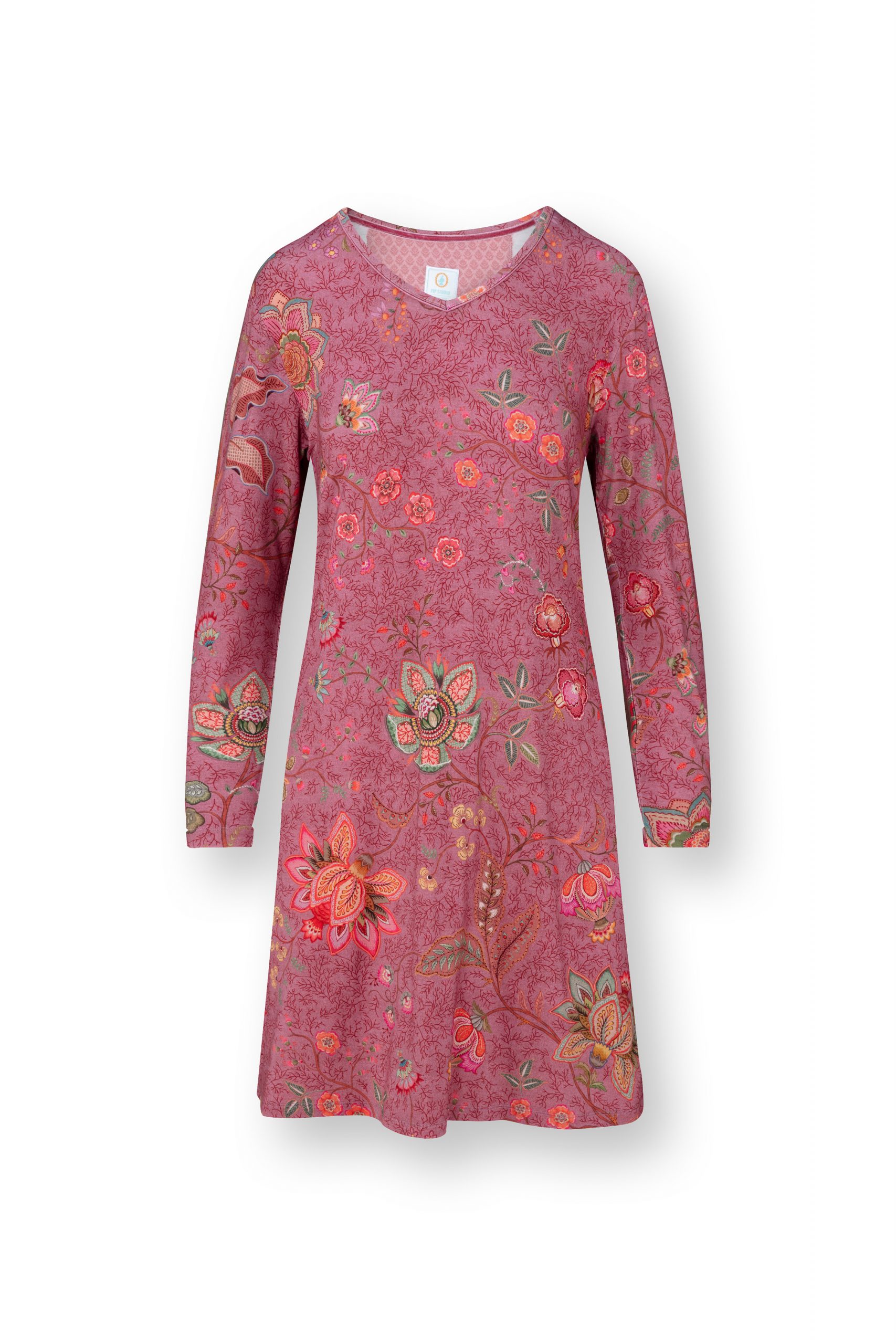Dana Long Sleeve Nightdress Mumbai Morning Pink