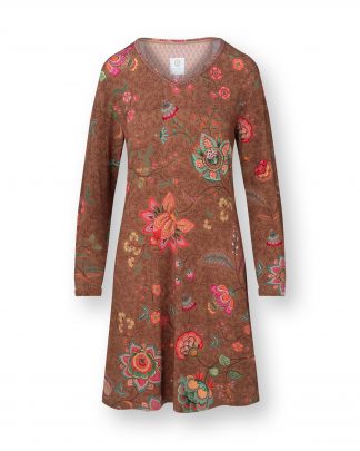 Dana Long Sleeve Nightdress Mumbai Morning Brown