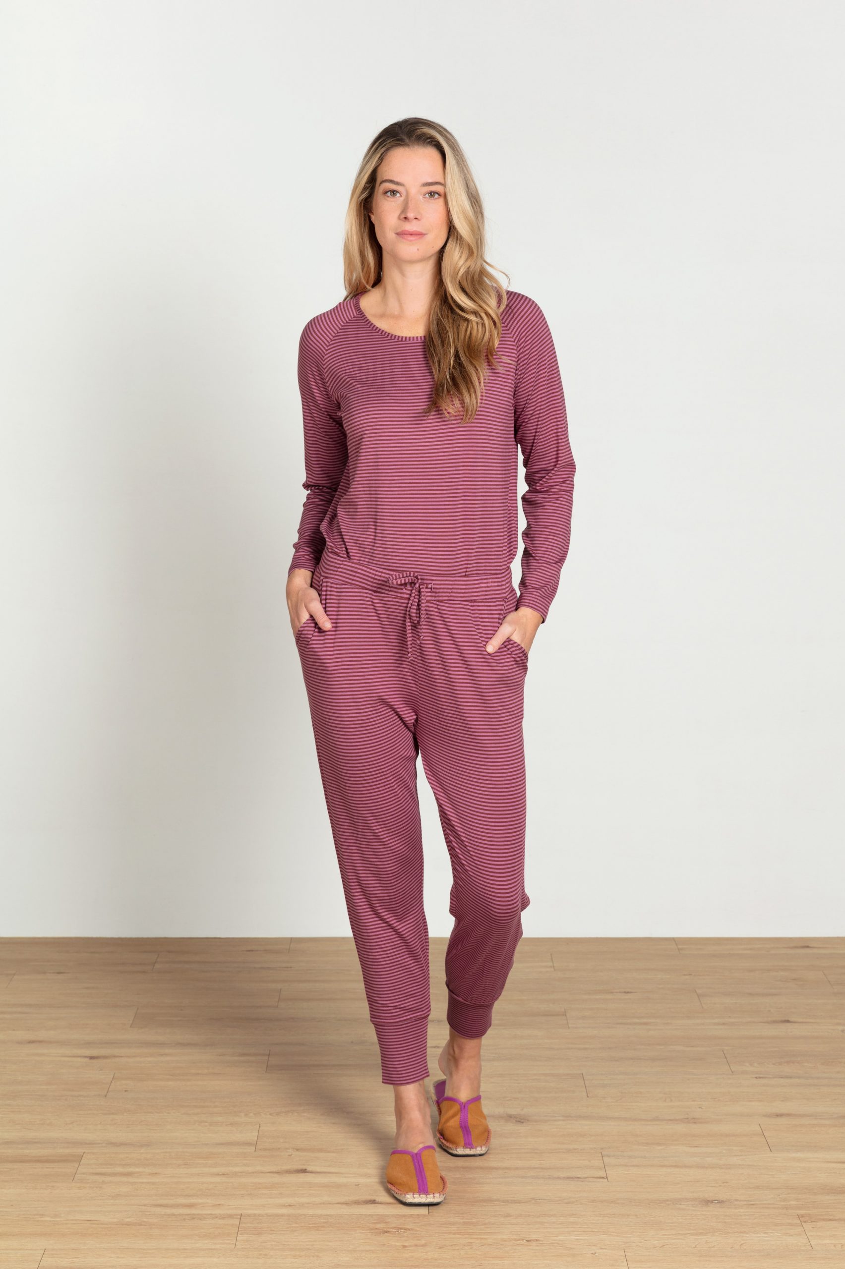 Bobien Long Trousers Little Sumo Stripe Pink – Bild 2