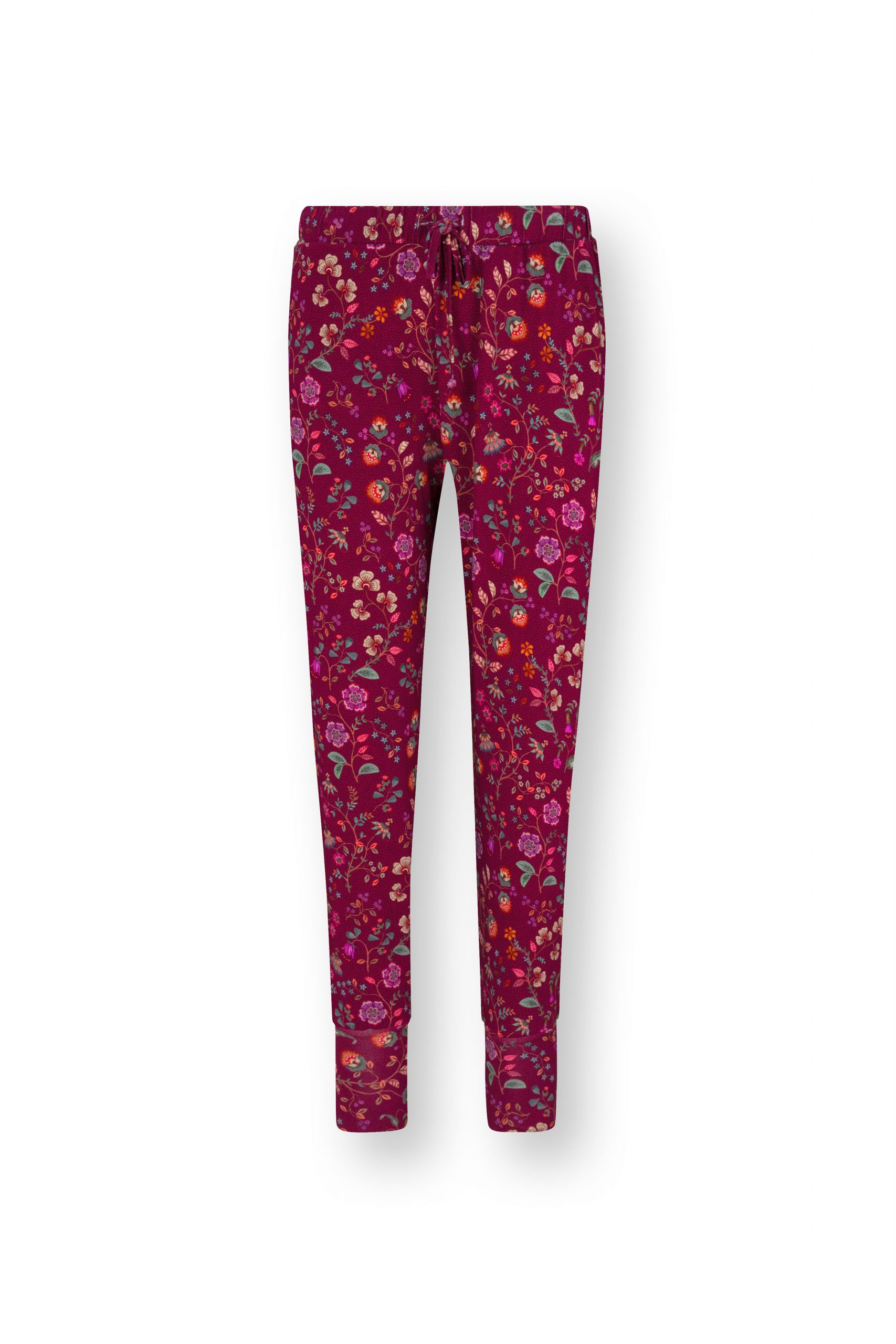 Bobien Long Trousers Flora Bangalore Dark Pink