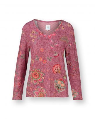 Trice Long Sleeve Top Mumbai Morning Pink