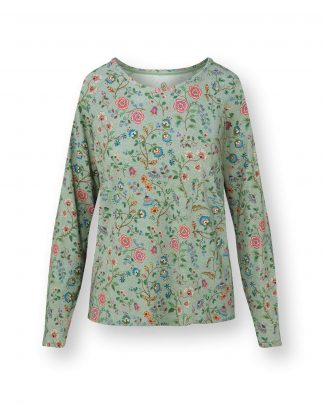 Tina Long Sleeve Top Flora Bangalore Green