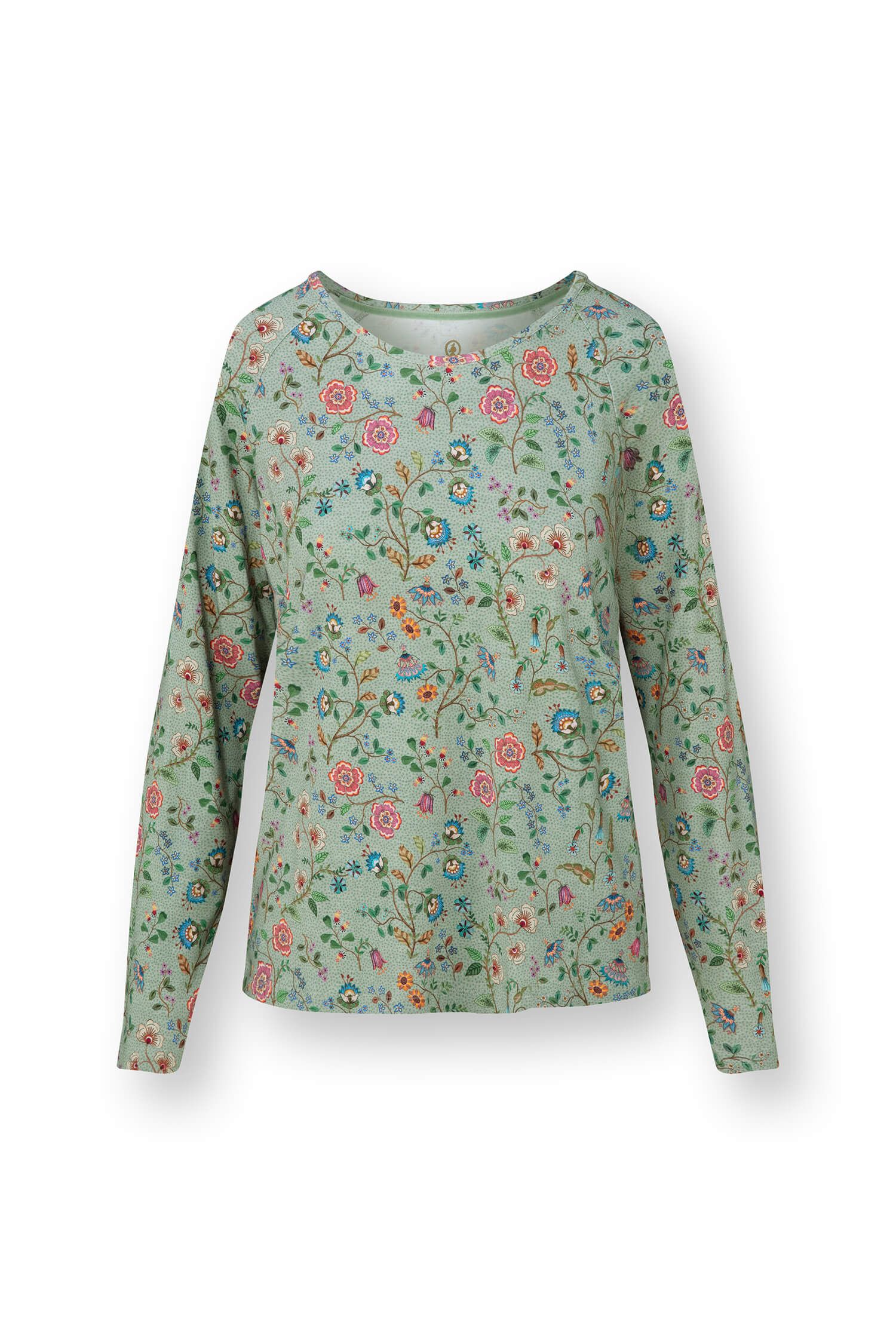 Tina Long Sleeve Top Flora Bangalore Green