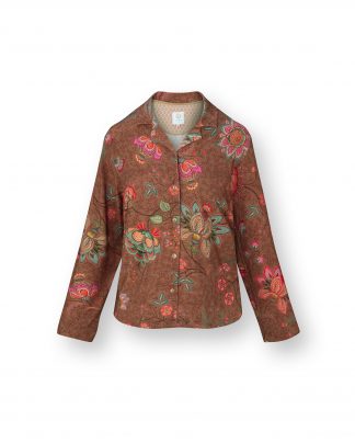 Faye Long Sleeve Top Mumbai Morning Brown