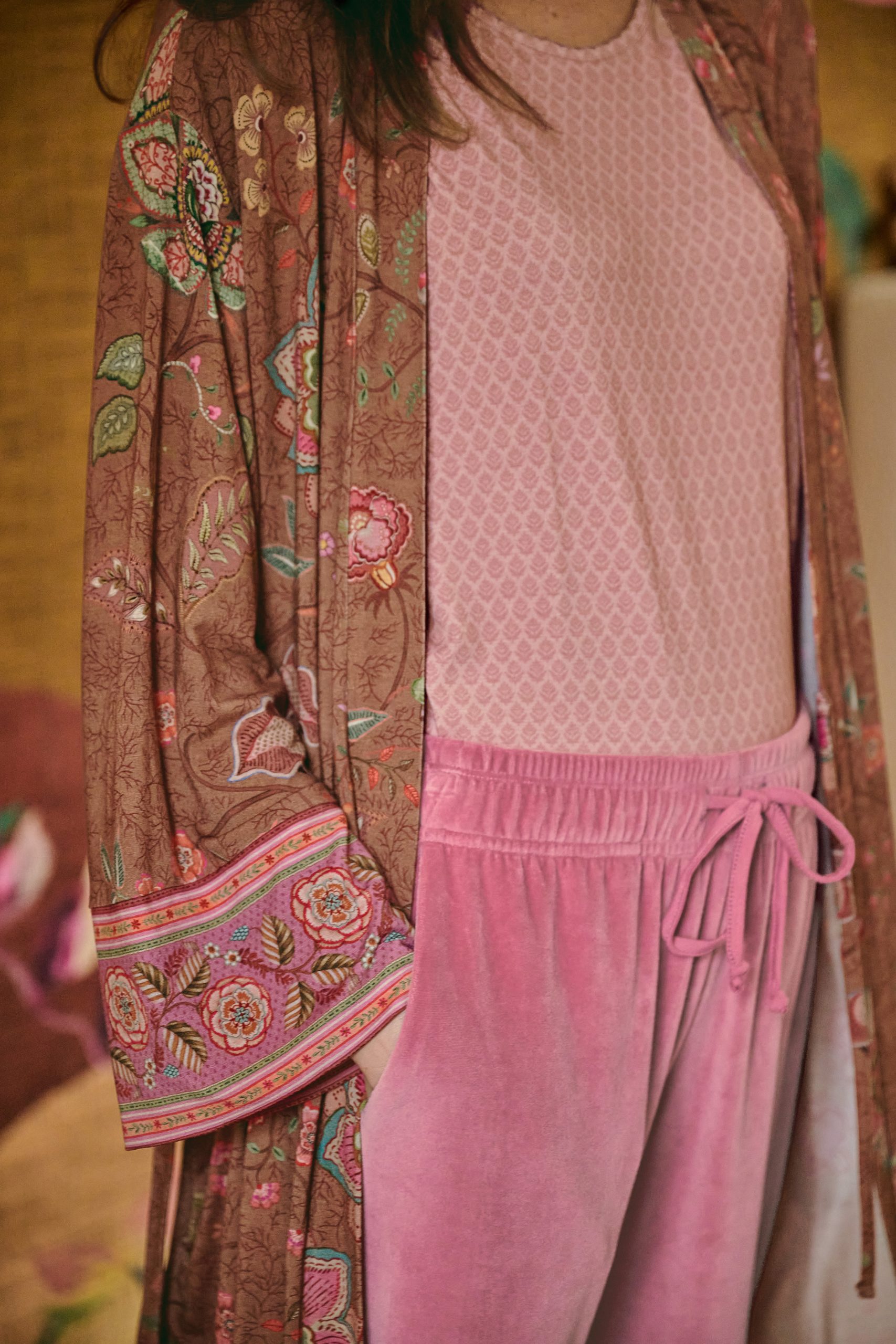 Naomi Kimono Mumbai Morning Brown – Bild 3