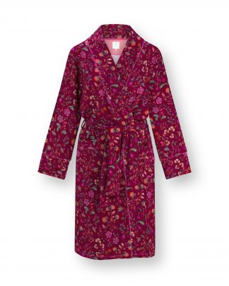 Nisha Kimono Flora Bangalore Dark Pink