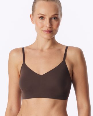 Bustier mit Pads dünne Träger deep brown