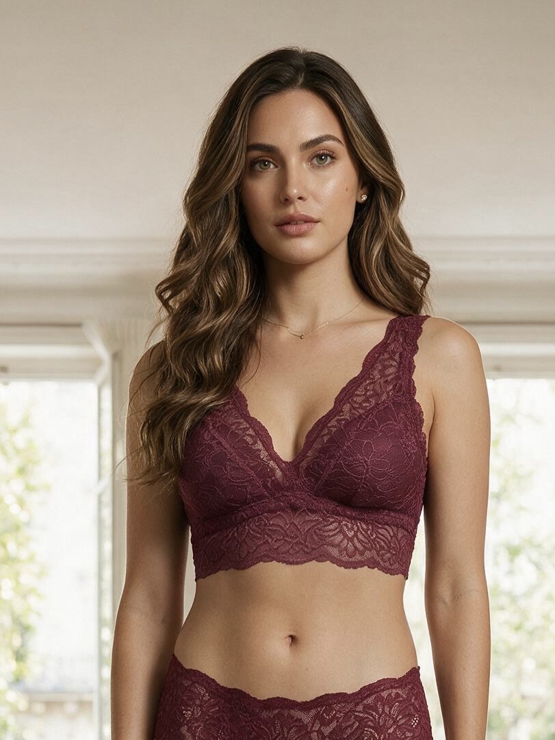 My Way Longline Bralette Beaujolais